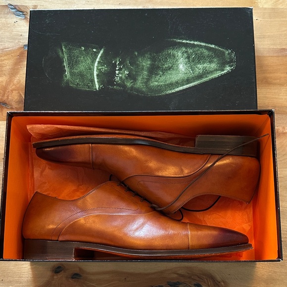 Magnanni Men's Rich Brown Oxfords - Picture 7 of 8